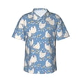 thumbnail image 1 of Haiem Funny Chicken Printed Hawaiian Shirt for Men - Men’s Casual Beach Summer Shirts - Stretch Fabric with Modern Fit-Large, 1 of 9
