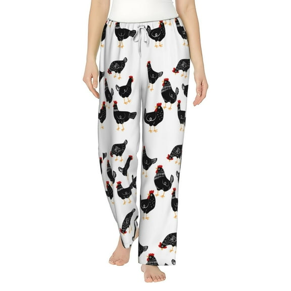 Haiem Funny Chicken Women's Pajama Pants Ultra Lightweight Pjs Bottoms Sleepwear Bottom Pants With Pocket Drawstring-X-Large