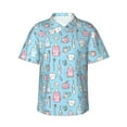 thumbnail image 1 of Haiem Funny Cute Teeth Printed Hawaiian Shirt for Men - Men’s Casual Beach Summer Shirts - Stretch Fabric with Modern Fit-Large, 1 of 7