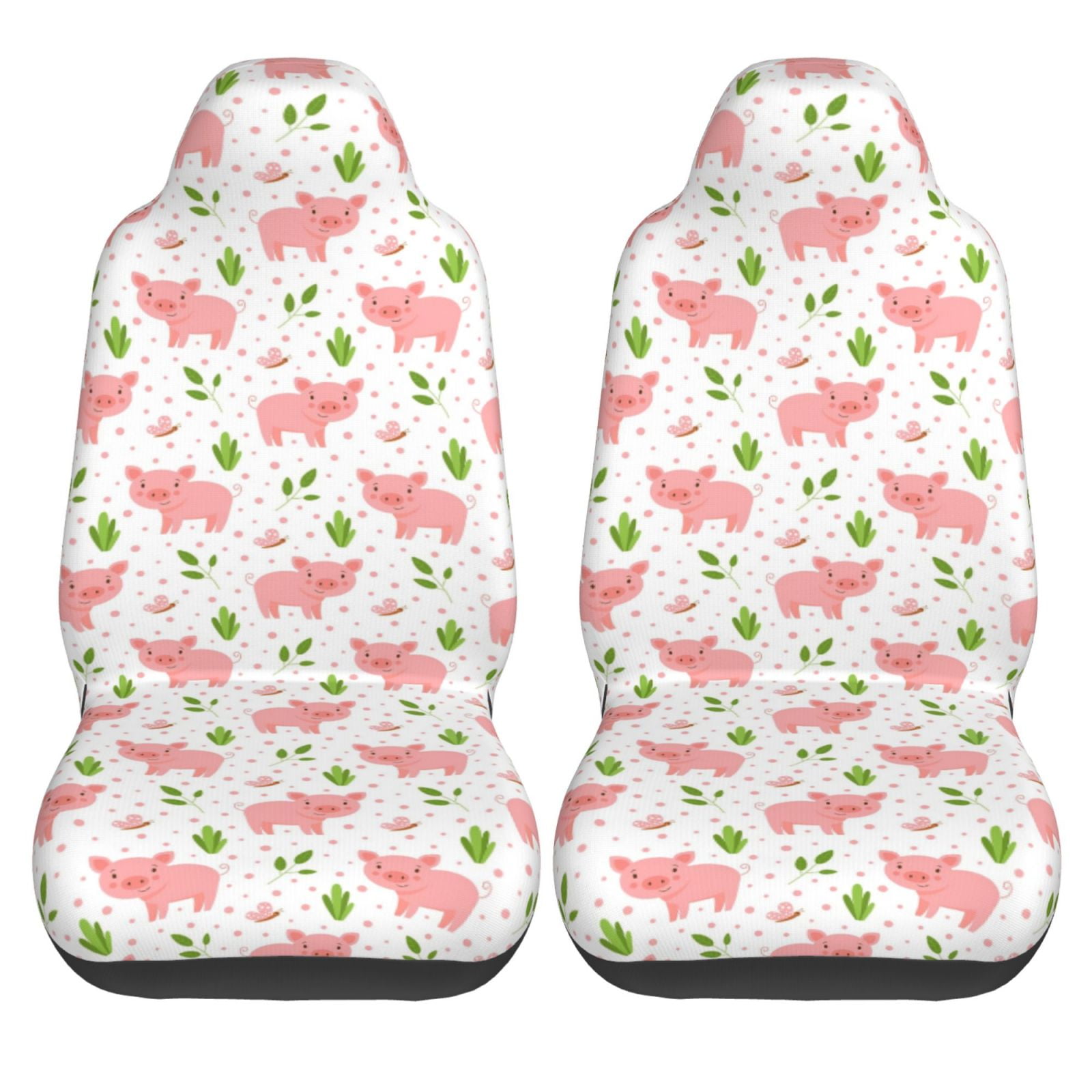 Hand Drawn Pig Pattern Print Universal Fit Car Seat Cover