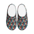 thumbnail image 1 of Haiem Funny Owls Print Women's Fuzzy Memory Foam House Slipper Cozy Home Footwear Non-slip Winter Slippers-44/45, 1 of 7