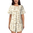 thumbnail image 1 of Haiem Funny Pigs Pattern Pajama Set for Women 2 Piece Lounge Set Short Sleeve Tops and Shorts Soft Sleepwear-XX-Large, 1 of 7