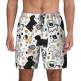 thumbnail image 1 of Haiem Funny Puppy Mens Swim Trunks with Compression Liner 2 in 1 Swimming Shorts Stretch Swimwear Quick Dry,Board Shorts-Medium, 1 of 9