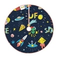 thumbnail image 1 of Haiem Funny Spaceships Pattern Christmas Tree Skirt Merry Christmas Party Christmas Tree Decoration,New Year Decorations-36", 1 of 6