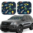 thumbnail image 1 of Haiem Funny Spaceships Windshield Sun Shade: Universal Foldable 2-Piece Car Front Window Sunshade - Blocks Uv Rays, And Reduces Heat,Essential Car Accessory Medium, 1 of 7