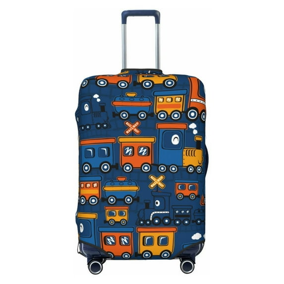 Haiem Funny Steam Train Luggage Cover,Durable, Washable Suitcase Protector With Anti-Scratch Technology - Keep Your Luggage Looking New Medium