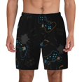 thumbnail image 1 of Haiem Game Time Mens Swim Trunks with Compression Liner 2 in 1 Swimming Shorts Stretch Swimwear Quick Dry,Board Shorts-XX-Large, 1 of 9