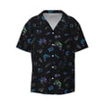 thumbnail image 1 of Haiem Gamepads Men's Casual Shirts Short Sleeve Button Down Shirts Fashion Textured Summer Beach Shirt-4X-Large, 1 of 7