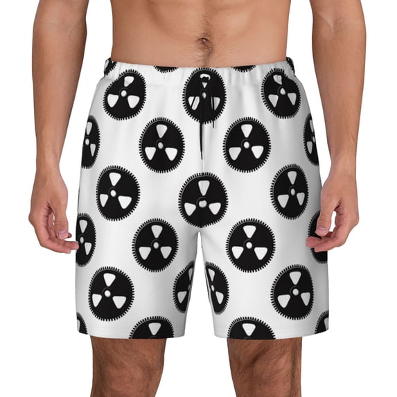 Haiem Gear Tools Mens Swim Trunks with Compression Liner 2 in 1 Swimming Shorts Stretch Swimwear Quick Dry,Board Shorts-Medium