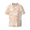 thumbnail image 1 of Haiem Geese and Flower Men's Casual Shirts Short Sleeve Button Down Shirts Fashion Textured Summer Beach Shirt-3X-Large, 1 of 7