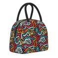 thumbnail image 1 of Haiem Geometry Printed Lunch Bag Women, Lunch Box Lunch Bag for Women, Small Leakproof Cute Lunch Tote Large Capacity Reusable Insulated Cooler Lunch Container, 1 of 6