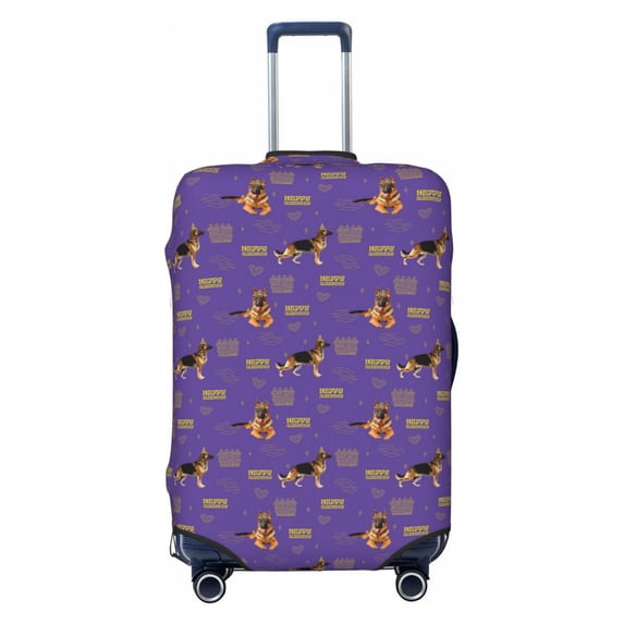 Haiem German Shepherd Dog Luggage Cover Printed Suitcase Covers for Luggage Elastic Washable Suitcase Protector Fits 18-32 Inch Luggage-Medium