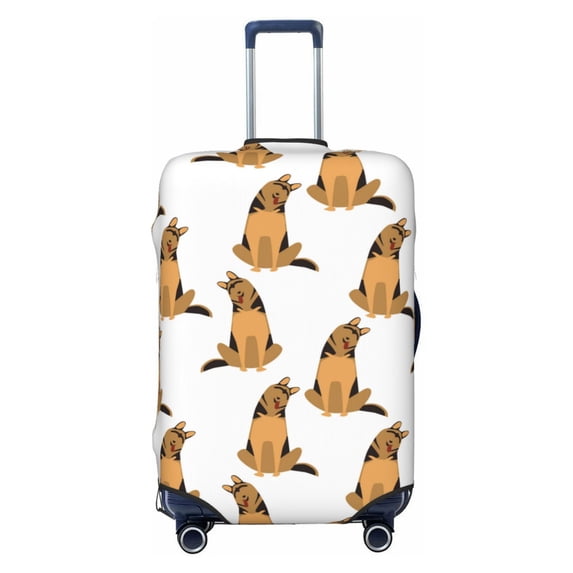 Haiem German Shepherd Dog Luggage Cover Printed Suitcase Covers for Luggage Elastic Washable Suitcase Protector Fits 18-32 Inch Luggage-X-Large