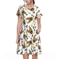 thumbnail image 1 of Haiem German Shepherd Dog Pattern Women's Short-Sleeve Scoop Neck Swing Dress, 1 of 6