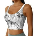 thumbnail image 1 of Haiem German Shepherd Dog Pattern Womens Sports Bra - U Neck Padded Low Impact Yoga Bra Workout Crop Top Gym Moisture-Wicking Workout Vest -Large, 1 of 9