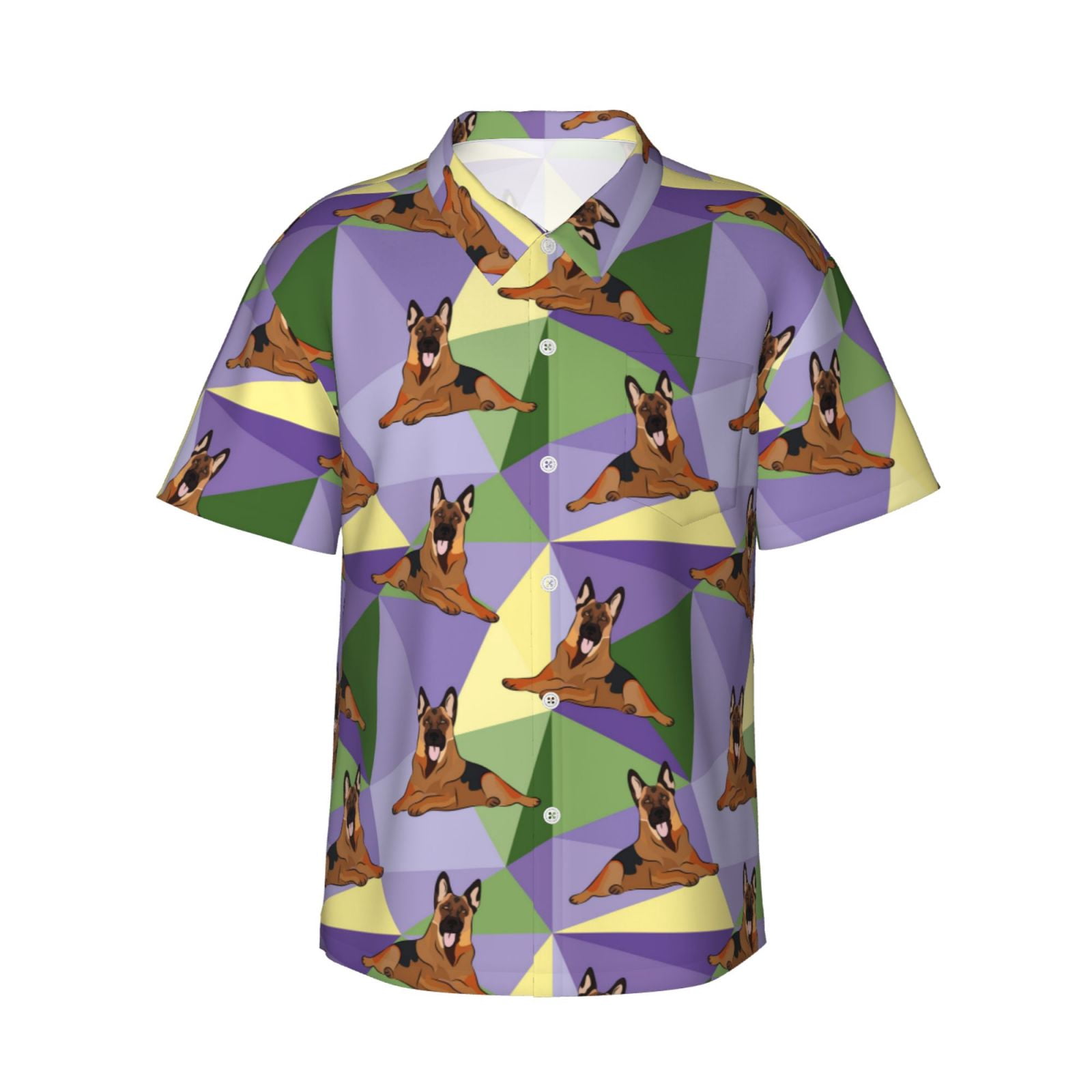 Haiem German Shepherd Dog Printed Hawaiian Shirt for Men - Men's