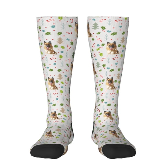 Haiem German Shepherd Dog Socks, Funny Novelty Crazy Design Cotton Socks Sports Socks Knee High Socks For Men, Women,1Pairs - Gift For Working Friends