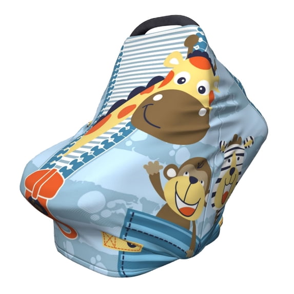 Haiem Giraffe Come Out From Zipper Baby Nursing Cover & Nursing Poncho - Multi Use Cover for Baby Car Seat Canopy, Stroller Cover, 360°Full Privacy Breastfeeding Coverage