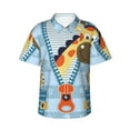 thumbnail image 1 of Haiem Giraffe Come Out From Zipper Printed Hawaiian Shirt for Men - Men’s Casual Beach Summer Shirts - Stretch Fabric with Modern Fit-X-Large, 1 of 9
