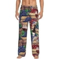 thumbnail image 1 of Haiem Glasses Of Red Wine 1 Men's Pajama Pants Ultra Lightweight Pjs Bottoms Sleepwear Bottom Pants With Pocket Drawstring-Small, 1 of 7