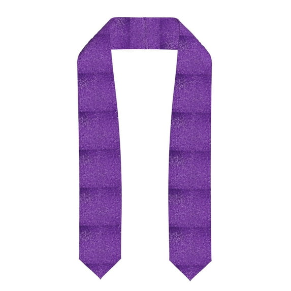 Haiem Glitter Purple Pattern Graduation Stole 2024 | Premium Satin Sash for Graduation Ceremony