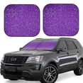 thumbnail image 1 of Haiem Glitter Purple Car Windshield Sun Shade (2 Pieces) Foldable Windshield Sun Shade Car Accessories for Truck SUV Pickup-Small, 1 of 7