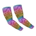 thumbnail image 1 of Haiem Glitter Rainbow UV Protection Cooling Arm Sleeves for Men and Women UPF 50 Sun Sleeve, 1 of 8