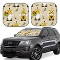 thumbnail image 1 of Haiem Gnomes Bees And Sunflowers Car Windshield Sun Shade (2 Pieces) Foldable Windshield Sun Shade Car Accessories for Truck SUV Pickup-Large, 1 of 7