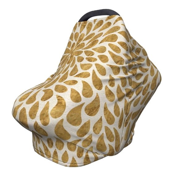 Haiem Gold Drops Baby Nursing Cover & Nursing Poncho - Multi Use Cover for Baby Car Seat Canopy, Stroller Cover, 360°Full Privacy Breastfeeding Coverage