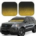 thumbnail image 1 of Haiem Gold Glitter Gradient Car Windshield Sun Shade (2 Pieces) Foldable Windshield Sun Shade Car Accessories for Truck SUV Pickup-Small, 1 of 7
