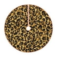 thumbnail image 1 of Haiem Gold Glitter Leopard Pattern Christmas Tree Skirt Merry Christmas Party Christmas Tree Decoration,New Year Decorations-30", 1 of 6