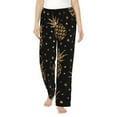 thumbnail image 1 of Haiem Gold Glitter Pineapples Women's Pajama Pants Ultra Lightweight Pjs Bottoms Sleepwear Bottom Pants With Pocket Drawstring-X-Large, 1 of 9