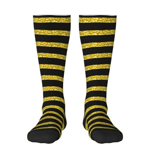 Haiem Gold Glitter Socks, Funny Novelty Crazy Design Cotton Socks Sports Socks Knee High Socks For Men, Women,1Pairs - Gift For Working Friends