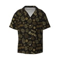 thumbnail image 1 of Haiem Gold Pinecone Merry Christmas Men's Casual Shirts Short Sleeve Button Down Shirts Fashion Textured Summer Beach Shirt-X-Large, 1 of 7
