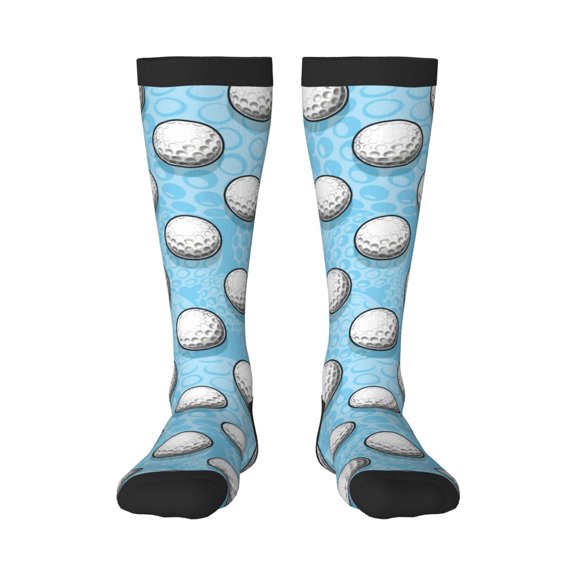 Haiem Golf Balls 1 Socks, Funny Novelty Crazy Design Cotton Socks Sports Socks Knee High Socks For Men, Women,1Pairs - Gift For Working Friends