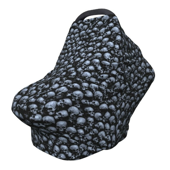 Haiem Gothic Skull Baby Nursing Cover & Nursing Poncho - Multi Use Cover for Baby Car Seat Canopy, Stroller Cover, 360°Full Privacy Breastfeeding Coverage