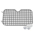 thumbnail image 1 of Haiem Gray Checkboard Car Windshield Sun Shade - Blocks UV Rays Sun Visor Protector, Sunshade to Keep Your Vehicle Cool, Universal Fit SUV Van Sedan-Small, 1 of 7