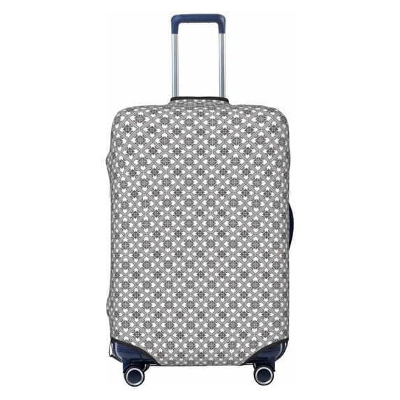 Haiem Gray Plaid Luggage Cover Printed Suitcase Covers for Luggage Elastic Washable Suitcase Protector Fits 18-32 Inch Luggage-Medium