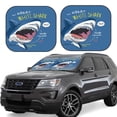 thumbnail image 1 of Haiem Great White Shark Windshield Sun Shade: Universal Foldable 2-Piece Car Front Window Sunshade - Blocks Uv Rays, And Reduces Heat,Essential Car Accessory Small, 1 of 7