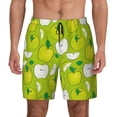 thumbnail image 1 of Haiem Green Apple Men'S Quick-Dry Swim Trunks: Comfortable Beach Shorts With Mesh Lining And Pockets - Ideal For Swimming And Sunbathing Large, 1 of 9