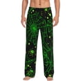 thumbnail image 1 of Haiem Green Bright Web with Spiders Men's Pajama Pants Ultra Lightweight Pjs Bottoms Sleepwear Bottom Pants with Pocket Drawstring-Small, 1 of 9