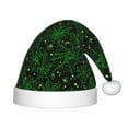 thumbnail image 1 of Haiem Green Bright Web with Spiders Pattern Santa Hat Confortable Velvet Christmas Hat for Christmas Party Favors Fit for Adults and Kids, 1 of 6