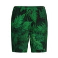 thumbnail image 1 of Haiem Green Leave Fern Men's Pajama Short with Soft Woven Cotton Elastic Waistband Sleep Short-Large, 1 of 9