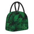 thumbnail image 1 of Haiem Green Leave Fern Printed Lunch Bag Women, Lunch Box Lunch Bag for Women, Small Leakproof Cute Lunch Tote Large Capacity Reusable Insulated Cooler Lunch Container, 1 of 6