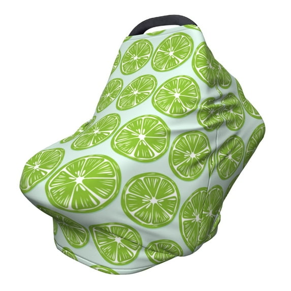 Haiem Green Lemon Slices Baby Nursing Cover & Nursing Poncho - Multi Use Cover for Baby Car Seat Canopy, Stroller Cover, 360°Full Privacy Breastfeeding Coverage