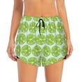 thumbnail image 1 of Haiem Green Lemon Slices Women's 2 in 1 Running Shorts - Lightweight Athletic Workout Gym Yoga Breathable Sports Shorts Liner with Phone Pockets-Medium, 1 of 9