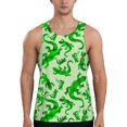 Haiem Green Lizard Men Workout Tank Top Gym Bodybuilding Sleeveless