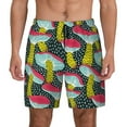 thumbnail image 1 of Haiem Green Mushroom Mens Swim Trunks with Compression Liner 2 in 1 Swimming Shorts Stretch Swimwear Quick Dry,Board Shorts-Large, 1 of 9