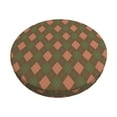 Haiem Green and Pink Squares Cushion Round Bar Chair Seat Cover Bar