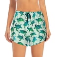 thumbnail image 1 of Haiem Green Sea Turtle Women's 2 in 1 Running Shorts - Lightweight Athletic Workout Gym Yoga Breathable Sports Shorts Liner with Phone Pockets-X-Large, 1 of 9